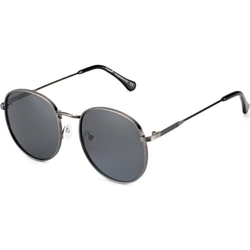 Cyxus Retro Style Polarized Sunglasses UV400 Protection Round Shape Lens for Men Women Sun Eyewear 1003