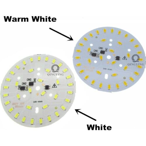 20pcs 18W 220v led pcb, white/warm white 5730 smd lamp plate, super brightness dimmable aluminum light panel