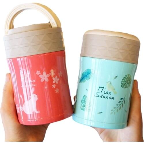 Food Thermal Jar Insulated Thermos Containers 316 Stainless Steel Lunch Box Picnic School Office Portable Soup Cup With Spoon