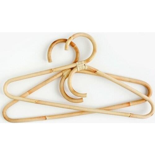 Clothes Rack Handmade Design Natural Bamboo Rattan Art Decoration Childrens Clothes Rack in Cloakroom-ABUX