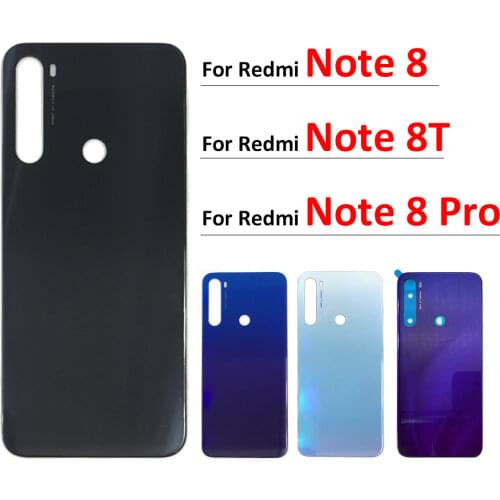 Back Glass Rear Cover For Xiaomi Redmi Note 8T Battery Door Housing Battery Back Cover Adhesive Sticker With LOGO