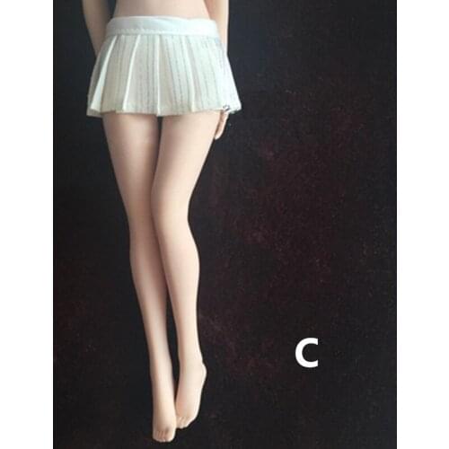 1/6 Scale Female Pleated Skirt Girl Students Short Skirt White/Black For 12 inches Action Figure Dolls Body DIY Accessories