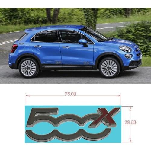 1Pcs car Internal Decoration Sticker Excellent 500X 3D metal car sticker Emblem Badge case For Fiat 500 500x 500l Car Stylin