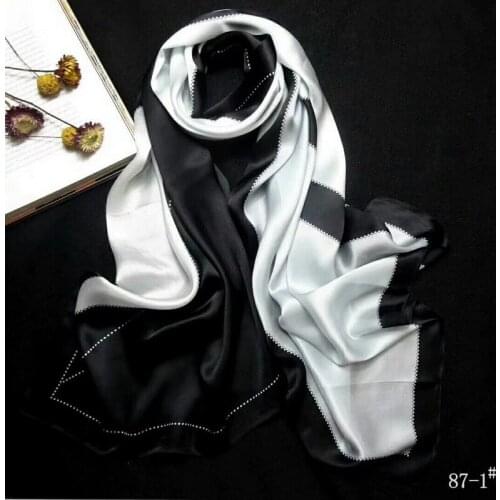 100% real Silk Female Hijab Bandana Scarf Women Print Scarf Shawl Scarves 178*68cm 10pcs mixed #4139