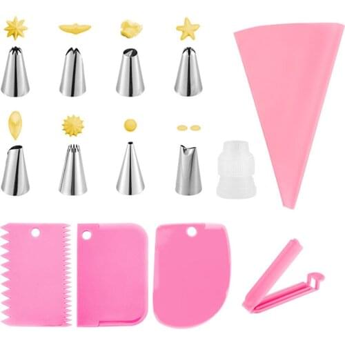 14pcs Flower Russian Piping Tips Cake Icing Piping Nozzles Ball DIY Baking Cake Rose Making Decorating Supplies Kits