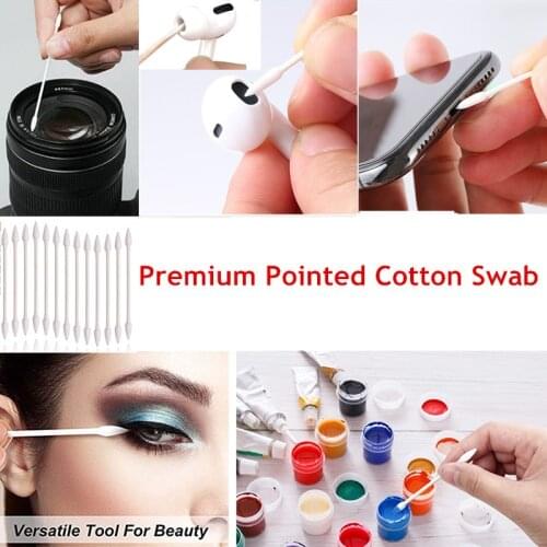 New 50pcs Pro Cleaning Swab Tool Cotton Disposable Stick Cleantool Use Earphone Dust Free For AirPods Earphone Phone accessories