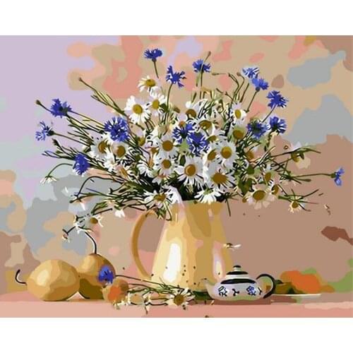 YIKEE Flowers Diamond Embroidery 3d Full Drill Diamond Painting Sale Handmade Wall Decor h1304