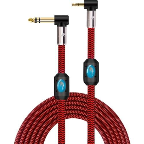 3.5mm Male to 6.35mm 1/4" Male Stereo Audio Cable For iPhone Cellphone Computer Amplifier Mixer Console Headphone 1m 2m 3m 5m