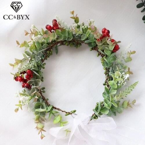 CC Floral Crown Hairbands Party Seaside Wedding Hair Accessories For Bridal Children Fruit Flower Shape Girl 100% Handmade mq051
