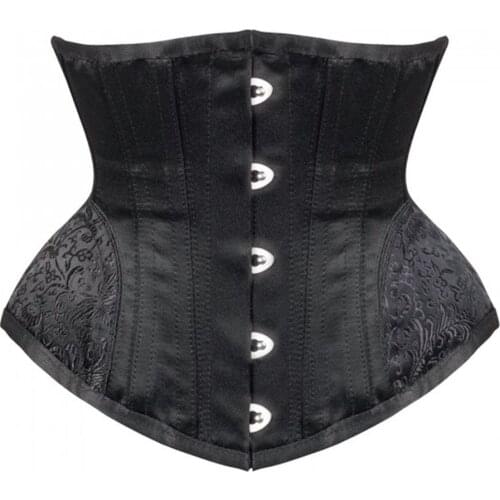 Black Lace Up Corsets And Bustiers Women Sexy Steel Boned Underbust Corset Plus Size Gothic Clothing Corselet Feminino XS-6XL