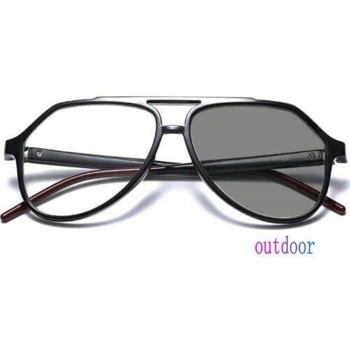 Intage Transition Sun Photochromic Myopia Glasses Men Square Diopter Optical Prescription Glasses Female UV400 Sunglasses FML