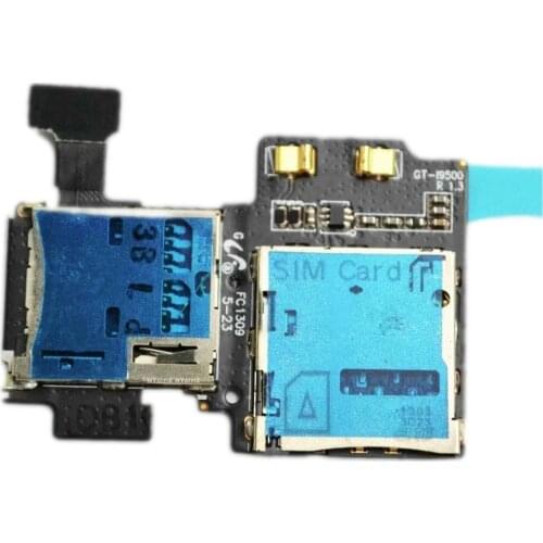 For Samsung Galaxy S4 GT-I9500 I9505 I337 M919 I545 L720 R970 SIM Card And MicroSD Memory Card Holder Connector Flex Cable