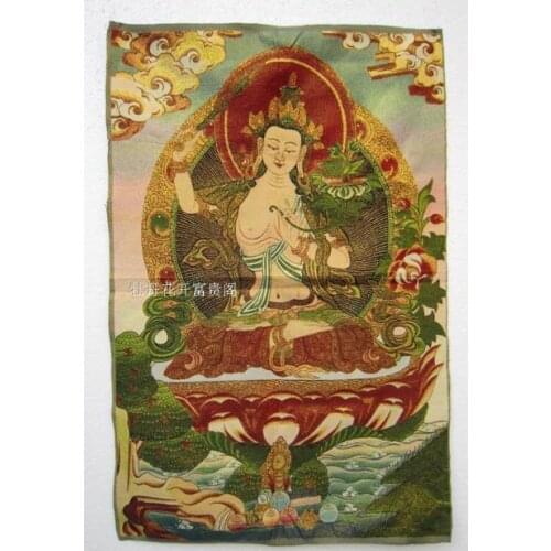 Chinese collection the Thangka embroidery Bodhisattva diagram