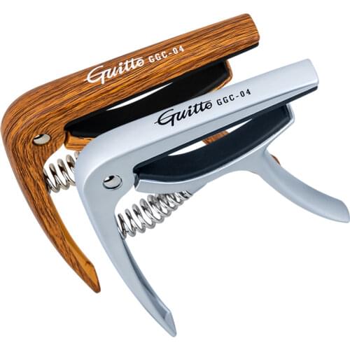 GGC-04 Classical Capo Metal Guitar Capo for Classic Guitar Clips Tuning Clamp Music Instrument Accessories Silver Wood