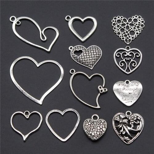 Fashion 5pcs Hollow Small Peach Heart Charms Pendants Diy Jewelry For Necklace Bracelet Making Accessaries