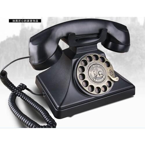 Fashion antique telephone american vintage household office Rotary dial fixed telephone