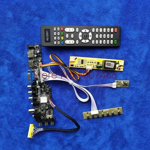 LCD controller board kit signal digital DVB 2CCFL 30 Pin LVDS for B154EW03/B154EW07/M154EW01/N154I4 USB VGA 1280*800 matrix