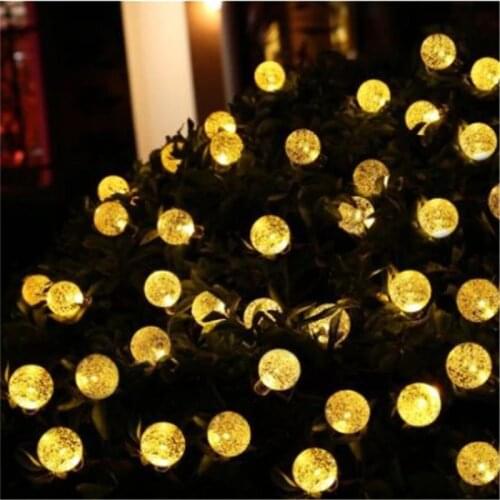 NEW 20 LED Crystal Ball Solar Powered 5M Most Popular Globe Fairy Lights for Outdoor Home Garden Christmas Outdoor Decoration
