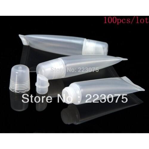 10ml transparent soft tube Cosmetic Containers Lip Gloss Balms Clear Empty Tubes 100pcs/lot