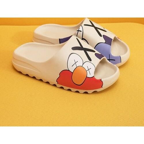 Womens Sandals Unisex Men Women Slippers Platform Fish Mouth Flip Flops Cool Beach Slides Soft Non-Slip Cute Cartoon Home Shoes