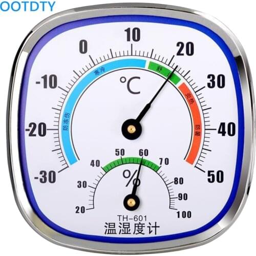 Thermometer and Hygrometer Analog Humidity Gauge Temperature Monitor Indoor Outdoor Wang Hang & Stand NO BATTERY NEEDED