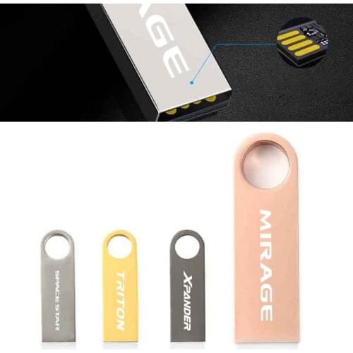 Usb flash drive 16GB 32GB Pen Drive waterproof metal u disk For Mitsubishi MIRAGE Lancer ASX Ralliart Competition
