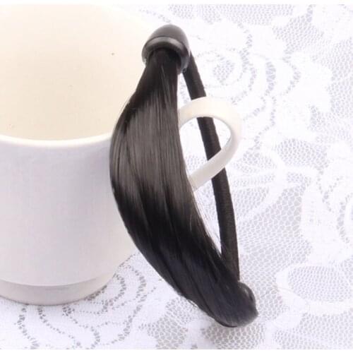 1PC Women Girls Straight Wig Elastic Hair Band Fashion Cute Hair Ropes Scrunchie Ponytail Holder Hairband Hair Accessories