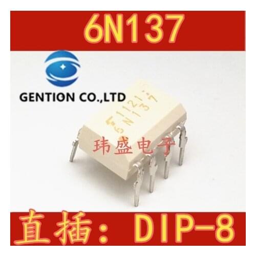 10PCS 6N137 TLP6N137 DIP-8 light coupling high-speed optical coupling in stock 100% new and original