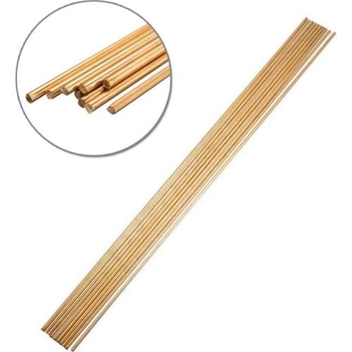 10pcs Brass Rods Wires Sticks 2mmx250mm For Repair Welding Soldering Gold