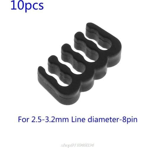 10Pcs PP Cable Comb Clamp Clip Organizer Dresser for 2.5-3.2mm PC Power Cables Wiring 4 6 8 24Pin Computer M18 21 Dropship