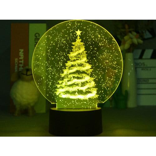 Christmas Tree 3D LED Lamps For Bedside Table Childrens Colorful Birthday Gift Manga LampTable Kids Room Decoration Lamp