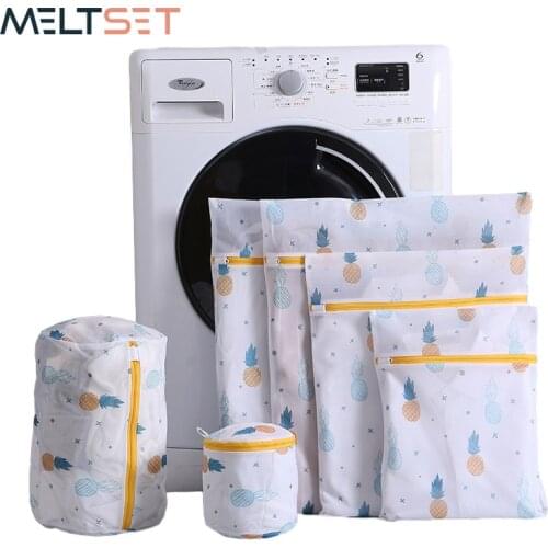6pcs/set Mesh Laundry Bag Washing Net Bag For Clothes Underwear Bra Sock Washing Machine Laundry Wash Bags Dirty Laundry Bags