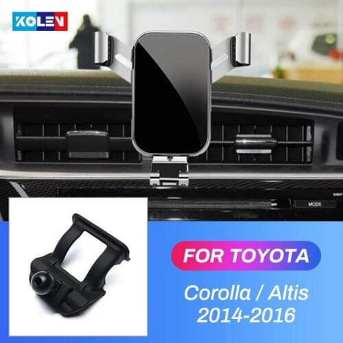 Car Mobile Phone Holder For Toyota Corolla Altis 2014 2015 2016 Air Vent Mobile Phone Stand 360 Degree GPS Mount Cradle Clip