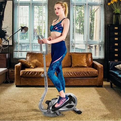 Female Silent Stepper Small Indoor Running Space Walker Fitness Equipment Fat Weight Loss Exercise Equipment Elliptical Machine