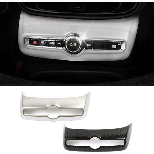 For Volvo XC40 2019-2021 Central Control Audio Adjustment Knob Air Conditioner AC Switch Button Decoration Frame Cover Trim ABS