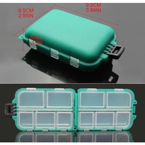 Square Fish Hook Bait Lure Box Multi-Compartments Fishing Tackle Storage Case