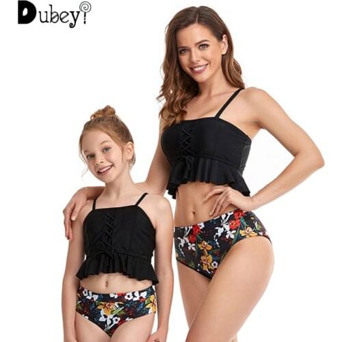 Одинаковые купальники для мамы и дочки DUBEYI China At AliExpress