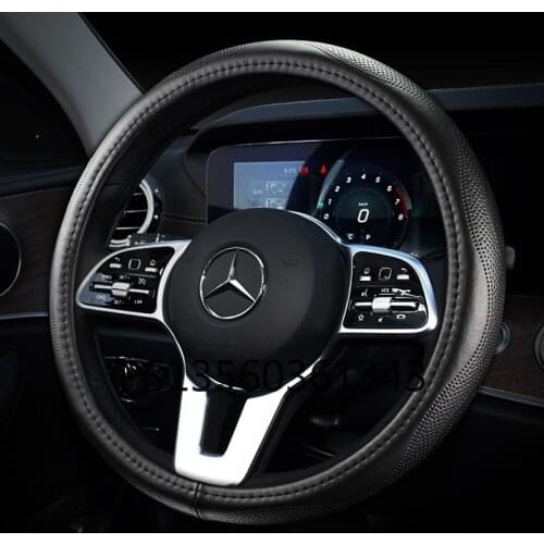 For Mercedes-Benz A-Class B-Class C-Class E-Class G-Class GLC GLA CLA GLB GLE Leather Steering Wheel Cover