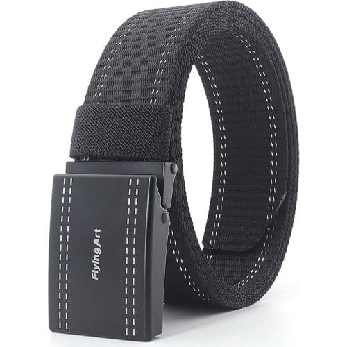 Fashion Mens Metel Buckle Belts Breathable Canvas Sewn Younger Outdoor Leisure Sport Cowboy Jeans Accessories Unisex Cinto