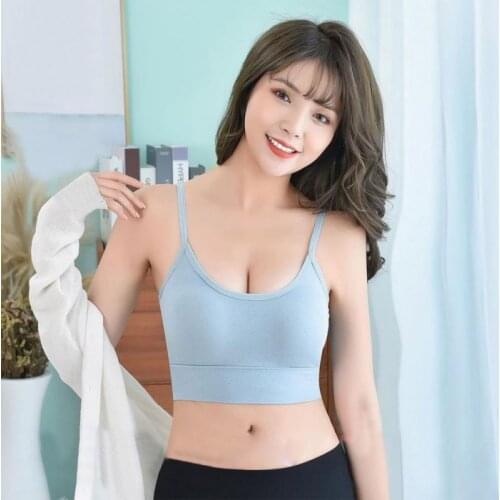 Fashion Womens Seamless Solid Color Beautiful Back Breathable Sleep No Trace Intimates Lingerie Bras XSZA1