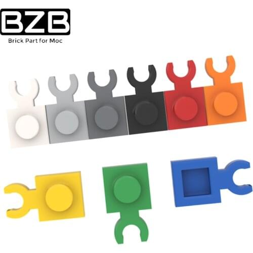 BZB MOC 60897 4085 1x1 Single Side With Transverse Splint High-tech Building Block Model Kids Creative DIY Brick Parts Toy Gift