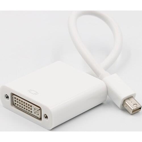 1pcs Thunderbolt Mini Displayport DP to DVI Cable Converter Male to Female Mini DP to DVI Adapter for TV Laptop Projector