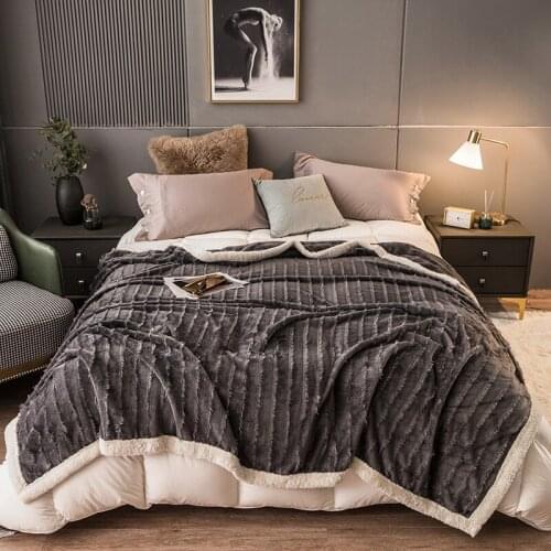 Plain Shaggy Home Cover Blanket Soft Flannel Sofa Bed Office Nap Blanket Portable Travel Train Car Camping Warm Blanket