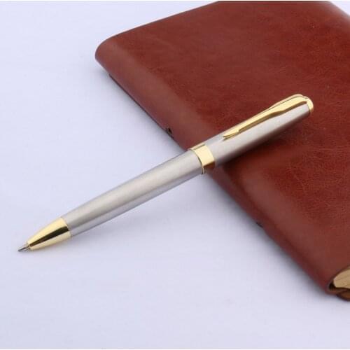 Luxury High quality brand new 388 High METAL Quality Calligragh Silver And Golden Ballpoint Pen Stationery Office Supplies