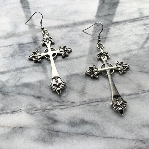 Ghost Cross Earrings Fashion Jewellery Delicacy Beautiful Classical 2020 New Women Statement Gift Punk Halloween Jesus earrings