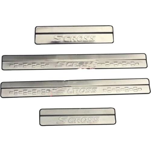 Car Styling Sticker For Suzuki Sx4 S-cross 2015 2016 2017 Accessories Door Sill Scuff Plate Protector Guard 2014-2018 2019