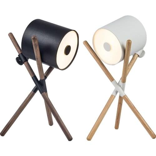 Led Table Lamps Modern Solid Wood Lights For Bedroom Bed Side Table Lights Living Room Decoration Sofa Home Decor E27 Desk Lamps