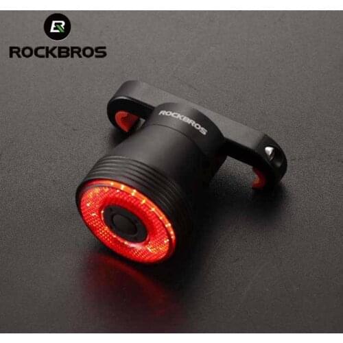 ROCKBROS Bike Light Q5 Smart Sensor USB LED Rear Cycling Lights MTB Taillight bike accessories luz bicicleta Bicycle Back Light