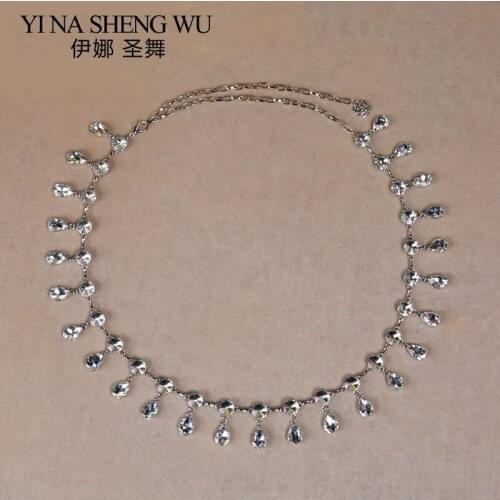 New Belly Dance Belt 1pc Pendants Crystal Rhinestone Skinny Waist Chain Jewelry Belt Ladies Dress Belly Dance Accessories Chain
