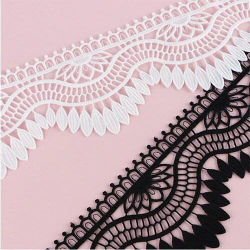 1 Yards Embroidered Lace Sewing Ribbon Guipure Lace African Lace Fabric Trim Warp Knitting DIY Garment Accessories